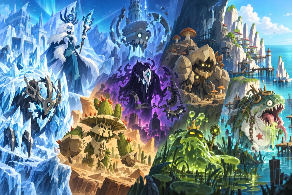 Boss et régions des donjons de niveau 111