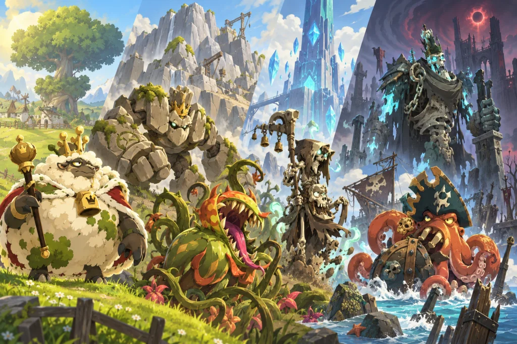Boss et régions des donjons de niveau 36