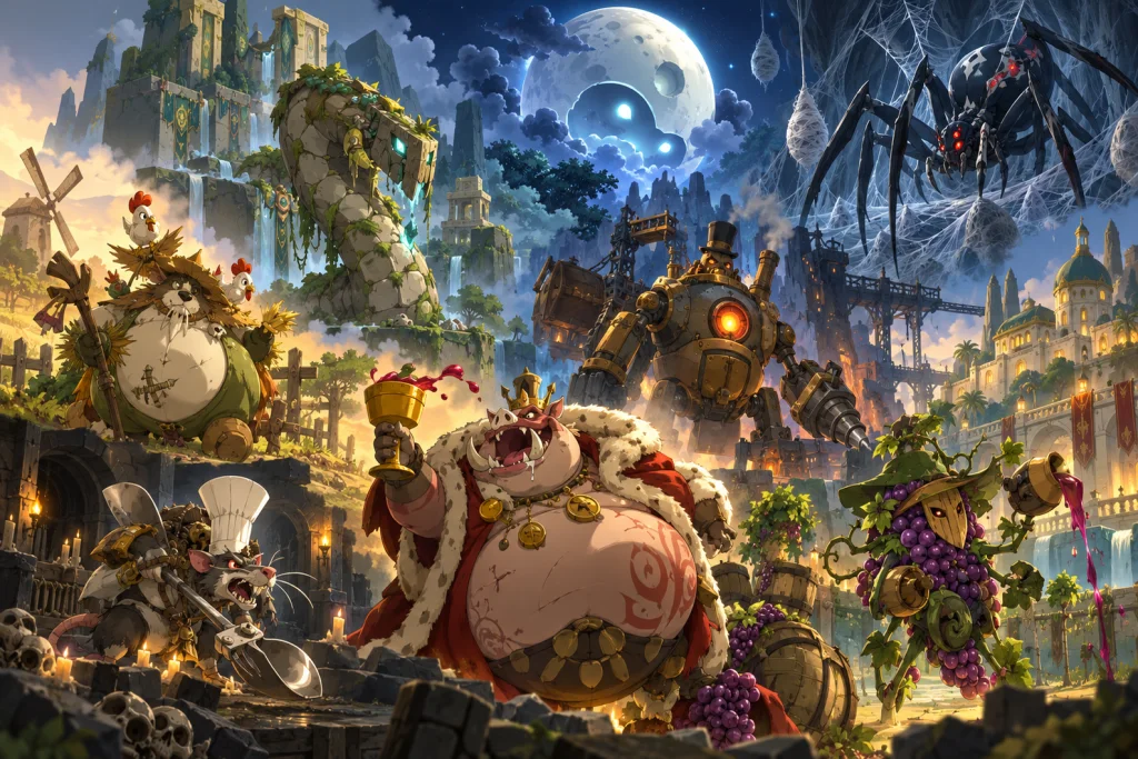 Boss et régions des donjons de niveau 66