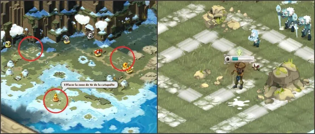 Zone de tir de la catapulte